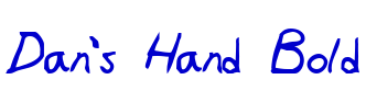 Dan's Hand Bold fonte